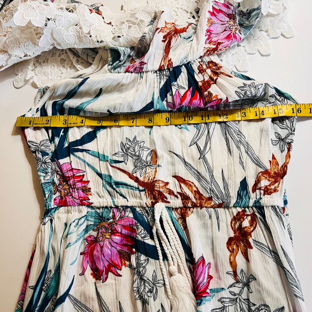 Umgee Floral Off Shoulder Hi Low Maxi Dress Size S Small Multicolored - Picture 6 of 9